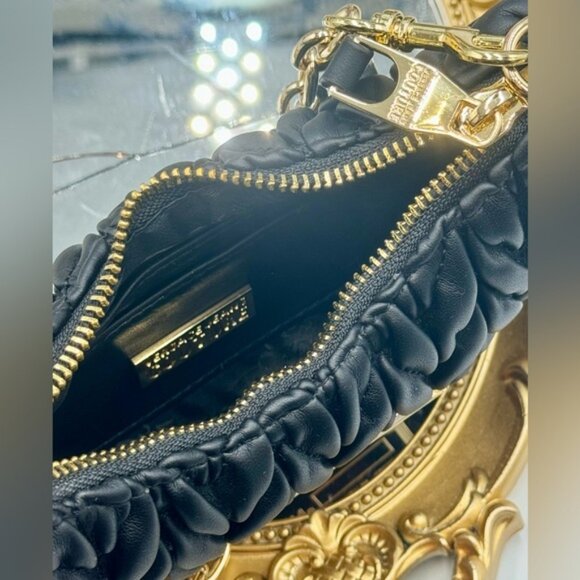🆕 VERSACE JEANS COUTURE 🧿 NWT Black Mini Crunchy Bag - Picture 14 of 16